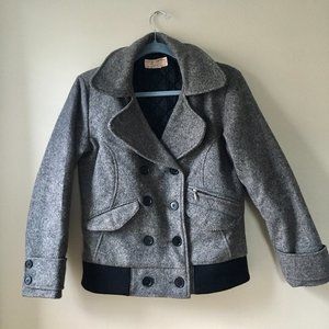 Black and white wool Filson coat